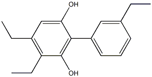 4,5-Diethyl-2-(3-ethylphenyl)benzene-1,3-diol Struktur