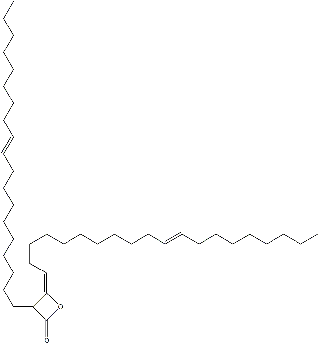 3-(10-Nonadecenyl)-4-(11-icosen-1-ylidene)oxetan-2-one Struktur
