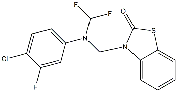 3-[(4-Chloro-3-trifluoromethylphenylamino)methyl]benzothiazol-2(3H)-one Struktur