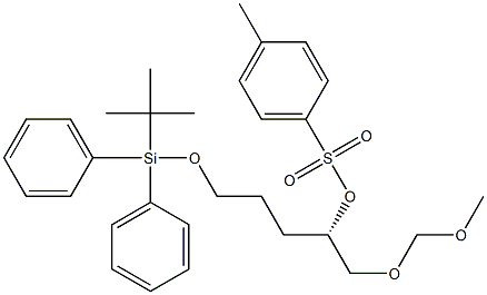 4-Methylbenzenesulfonic acid (1S)-1-(methoxymethoxymethyl)-4-(tert-butyldiphenylsiloxy)butyl ester Struktur