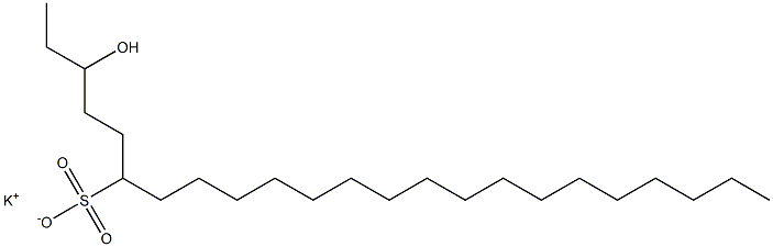 3-Hydroxytricosane-6-sulfonic acid potassium salt Struktur