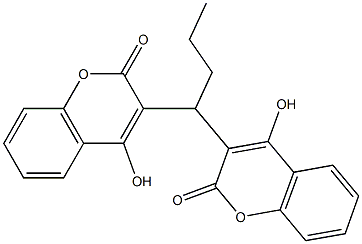 3,3'-Butylidenebis(4-hydroxycoumarin) Struktur