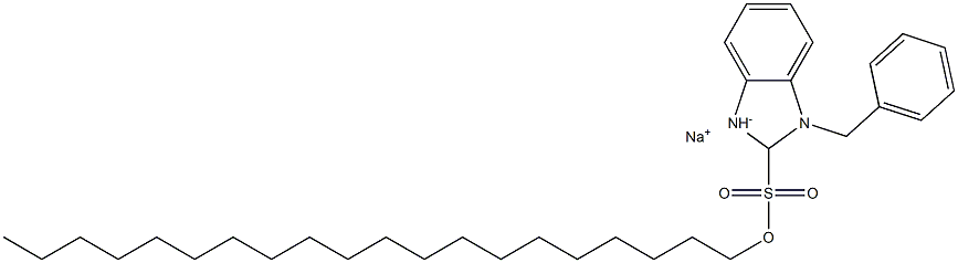 1-Benzyl-2,3-dihydro-2-icosyl-1H-benzimidazole-2-sulfonic acid sodium salt Struktur