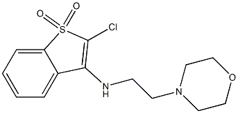 2-Chloro-N-(2-morpholinoethyl)benzo[b]thiophen-3-amine1,1-dioxide Struktur