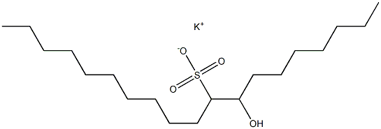 8-Hydroxynonadecane-9-sulfonic acid potassium salt Struktur