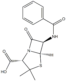 6-(Benzoylamino)penicillanic acid Struktur