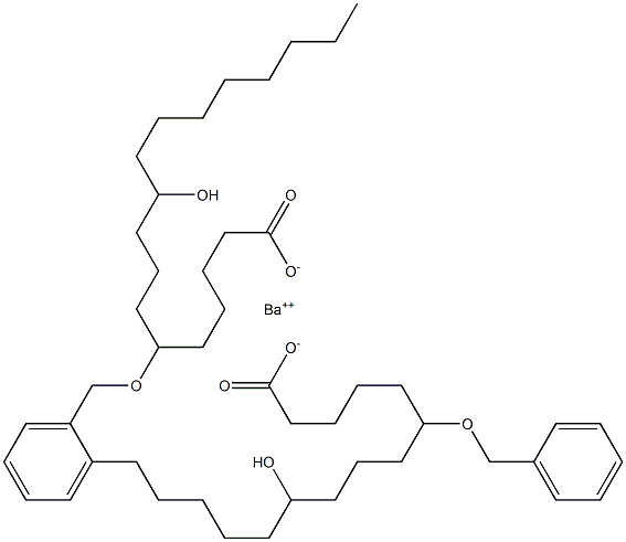 Bis(6-benzyloxy-10-hydroxystearic acid)barium salt Struktur