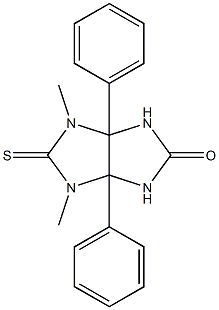 3a,6a-Diphenyl-4,6-dimethyl-3,3a,4,5,6,6a-hexahydro-5-thioxoimidazo[4,5-d]imidazol-2(1H)-one Struktur