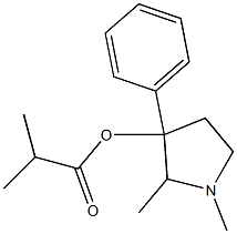 1,2-Dimethyl-3-phenylpyrrolidin-3-ol 2-methylpropionate Struktur