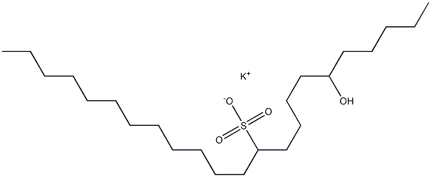 6-Hydroxytricosane-11-sulfonic acid potassium salt Struktur