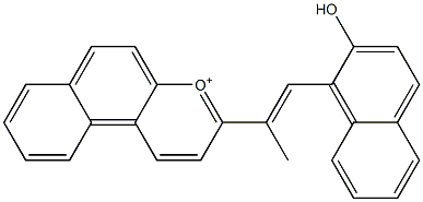 3-[2-(2-Hydroxy-1-naphthalenyl)-1-methylethenyl]naphtho[2,1-b]pyrylium Struktur