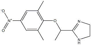 2-[1-(4-Nitro-2-methyl-6-methylphenoxy)ethyl]-2-imidazoline Struktur