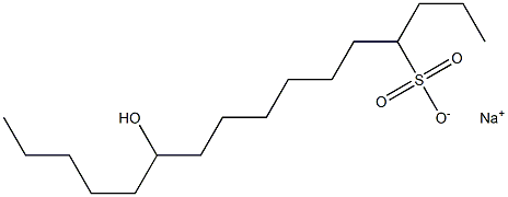 11-Hydroxyhexadecane-4-sulfonic acid sodium salt Struktur