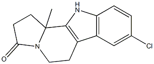 1,2,5,6,11,11b-Hexahydro-8-chloro-11b-methyl-3H-indolizino[8,7-b]indol-3-one Struktur