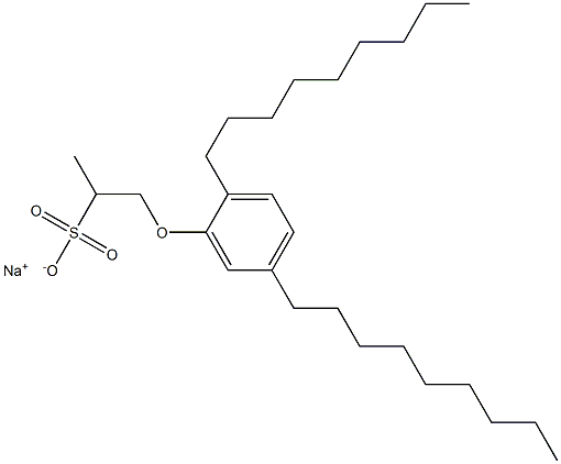 1-(2,5-Dinonylphenoxy)propane-2-sulfonic acid sodium salt Struktur