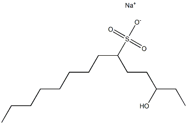 3-Hydroxytetradecane-6-sulfonic acid sodium salt Struktur