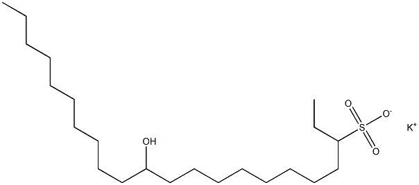 12-Hydroxydocosane-3-sulfonic acid potassium salt Struktur