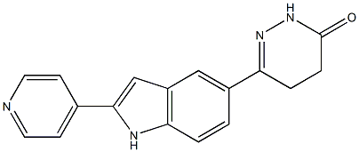 6-[2-(4-Pyridinyl)-1H-indol-5-yl]-4,5-dihydropyridazin-3(2H)-one Struktur