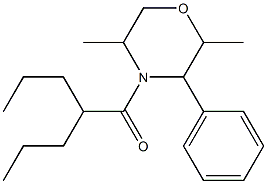 2,5-Dimethyl-3-phenyl-4-(2-propylvaleryl)morpholine Struktur