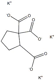 1,1,2-Cyclopentanetricarboxylic acid tripotassium salt Struktur