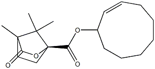 (1S)-4,7,7-Trimethyl-3-oxo-2-oxabicyclo[2.2.1]heptane-1-carboxylic acid 2-cyclononen-1-yl ester Struktur