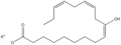 10-Hydroxylinoleic acid potassium salt Struktur