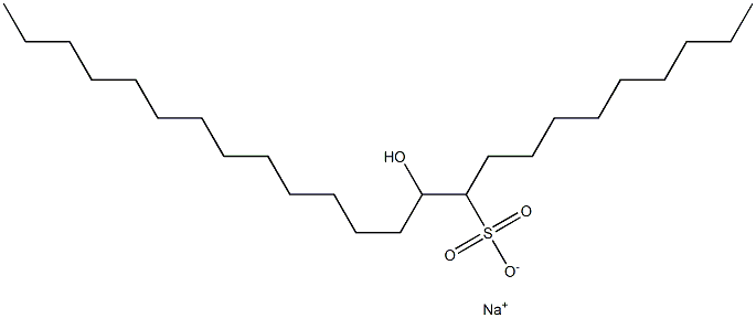 11-Hydroxytetracosane-10-sulfonic acid sodium salt Struktur