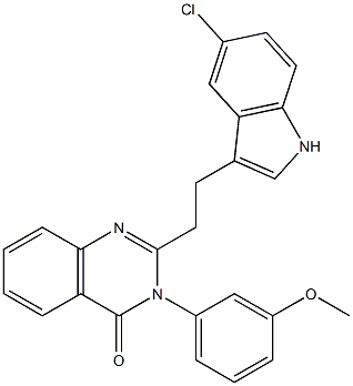 2-[2-(5-Chloro-1H-indol-3-yl)ethyl]-3-(3-methoxyphenyl)quinazolin-4(3H)-one Struktur