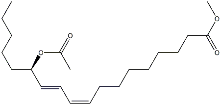 (9Z,11E,13R)-13-Acetoxy-9,11-octadecadienoic acid methyl ester Struktur