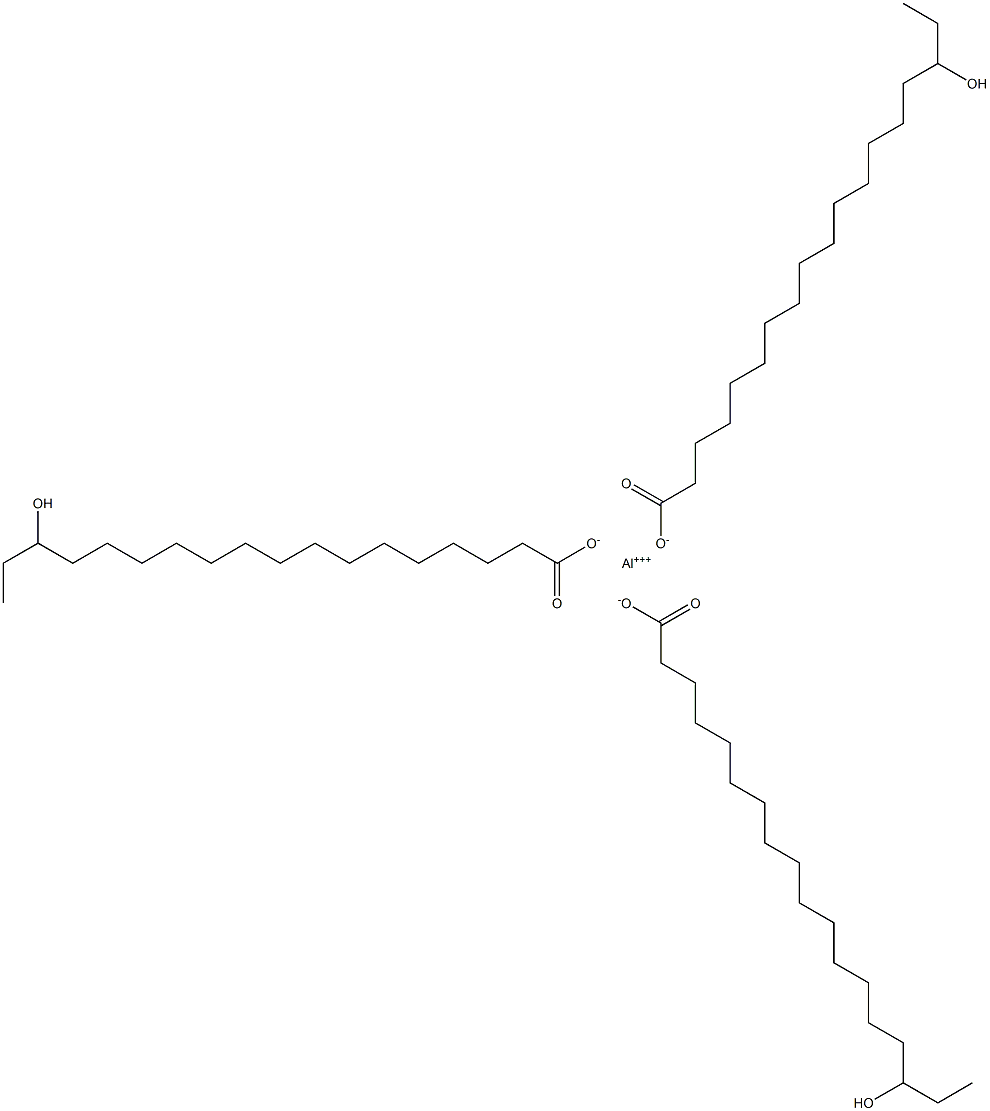 Tris(16-hydroxystearic acid)aluminum salt Struktur