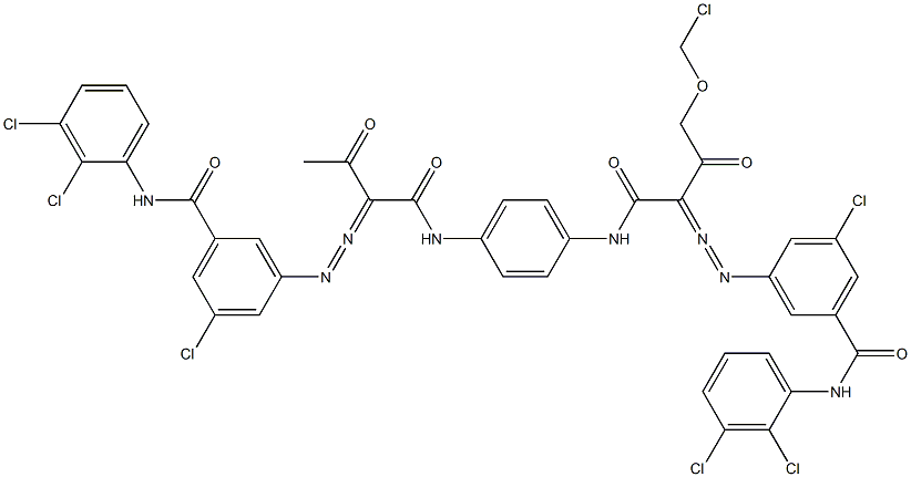 3,3'-[2-(Chloromethyloxy)-1,4-phenylenebis[iminocarbonyl(acetylmethylene)azo]]bis[N-(2,3-dichlorophenyl)-5-chlorobenzamide] Struktur