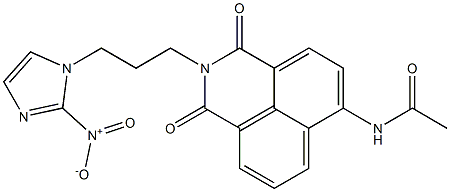 6-(Acetylamino)-2-[3-(2-nitro-1H-imidazole-1-yl)propyl]-1H-benzo[de]isoquinoline-1,3(2H)-dione Struktur