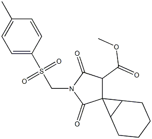 1'-(Tosylmethyl)-2',5'-dioxospiro[bicyclo[4.1.0]heptane-7,3'-pyrrolidine]-4'-carboxylic acid methyl ester Struktur