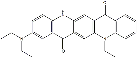 2-(Diethylamino)-12-ethyl-5,12-dihydroquino[2,3-b]acridine-7,14-dione Struktur