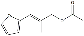 2-(3-Acetoxy-2-methyl-1-propenyl)furan Struktur