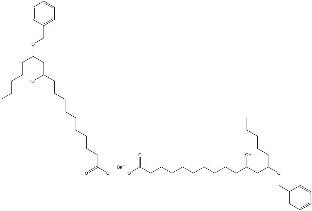 Bis(13-benzyloxy-11-hydroxystearic acid)barium salt Struktur