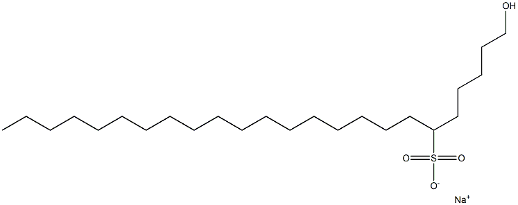 1-Hydroxytetracosane-6-sulfonic acid sodium salt Struktur