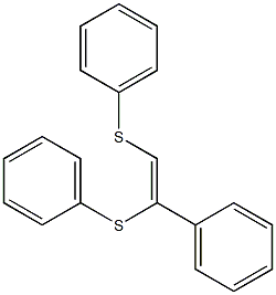 1,2-Bis(phenylthio)-1-phenylethene Struktur