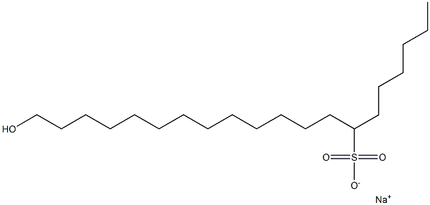 20-Hydroxyicosane-7-sulfonic acid sodium salt Struktur