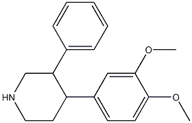 4-(3,4-Dimethoxyphenyl)-3-phenylpiperidine Struktur