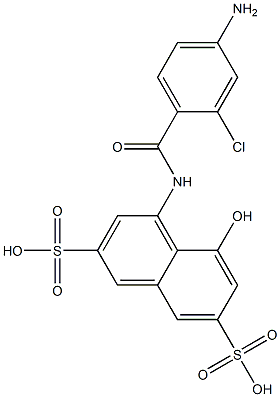 1-(4-Amino-2-chlorobenzoylamino)-8-hydroxy-3,6-naphthalenedisulfonic acid Struktur