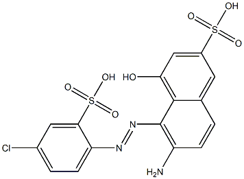 6-Amino-5-[(4-chloro-2-sulfophenyl)azo]-4-hydroxy-2-naphthalenesulfonic acid Struktur