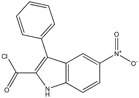 5-Nitro-3-phenyl-1H-indole-2-carbonyl chloride Struktur