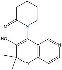 1-[3-Hydroxy-2,2-dimethyl-2H-pyrano[3,2-c]pyridin-4-yl]piperidin-2-one Struktur