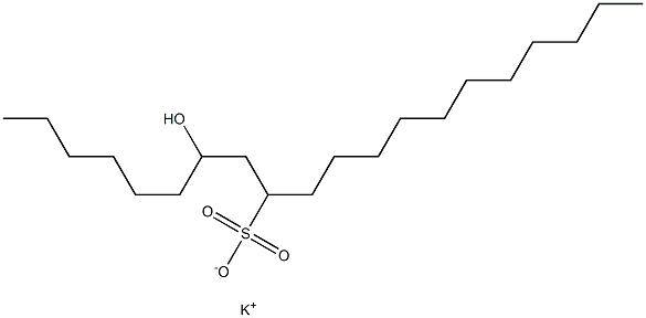 7-Hydroxyicosane-9-sulfonic acid potassium salt Struktur