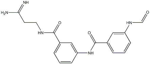 3-[[3-(Formylamino)benzoyl]amino]-N-(3-imino-3-aminopropyl)benzamide Struktur