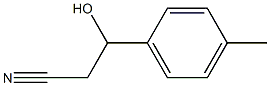 3-Hydroxy-3-(4-methylphenyl)propiononitrile Struktur