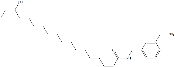 16-Hydroxy-N-(3-aminomethylbenzyl)stearamide Struktur