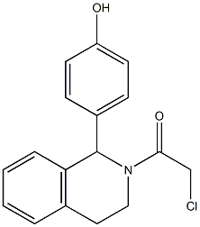 1-(4-Hydroxyphenyl)-2-(chloroacetyl)-1,2,3,4-tetrahydroisoquinoline Struktur