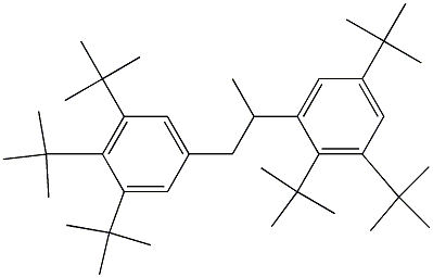 2-(2,3,5-Tri-tert-butylphenyl)-1-(3,4,5-tri-tert-butylphenyl)propane Struktur